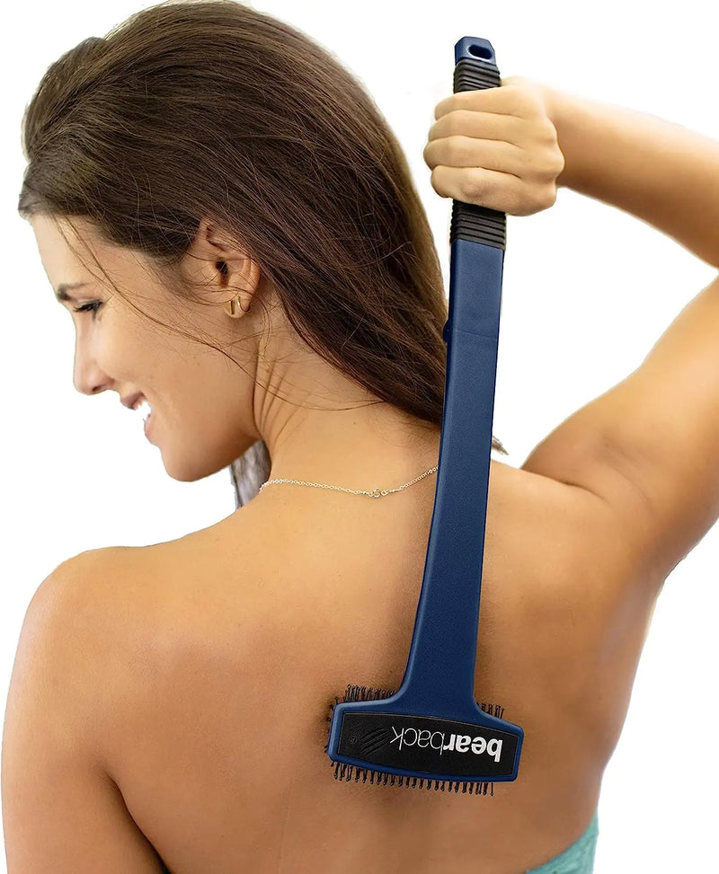 Bearback Extendable Back Scratcher for Body Head Feet and Legs – Premium Heavy-Duty Collapsible Scratcher for Men Women – Long Folding Handle Portable for Travel – American Small Business (Blue)